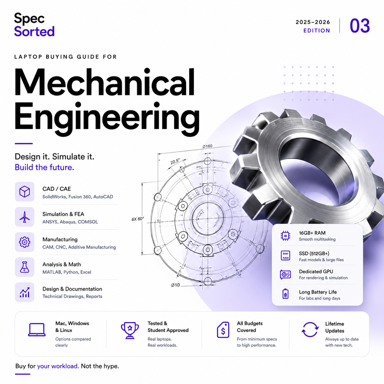 Spec Sorted — The Mechanical Engineering Student's Laptop Guide | 2025–2026 PDF