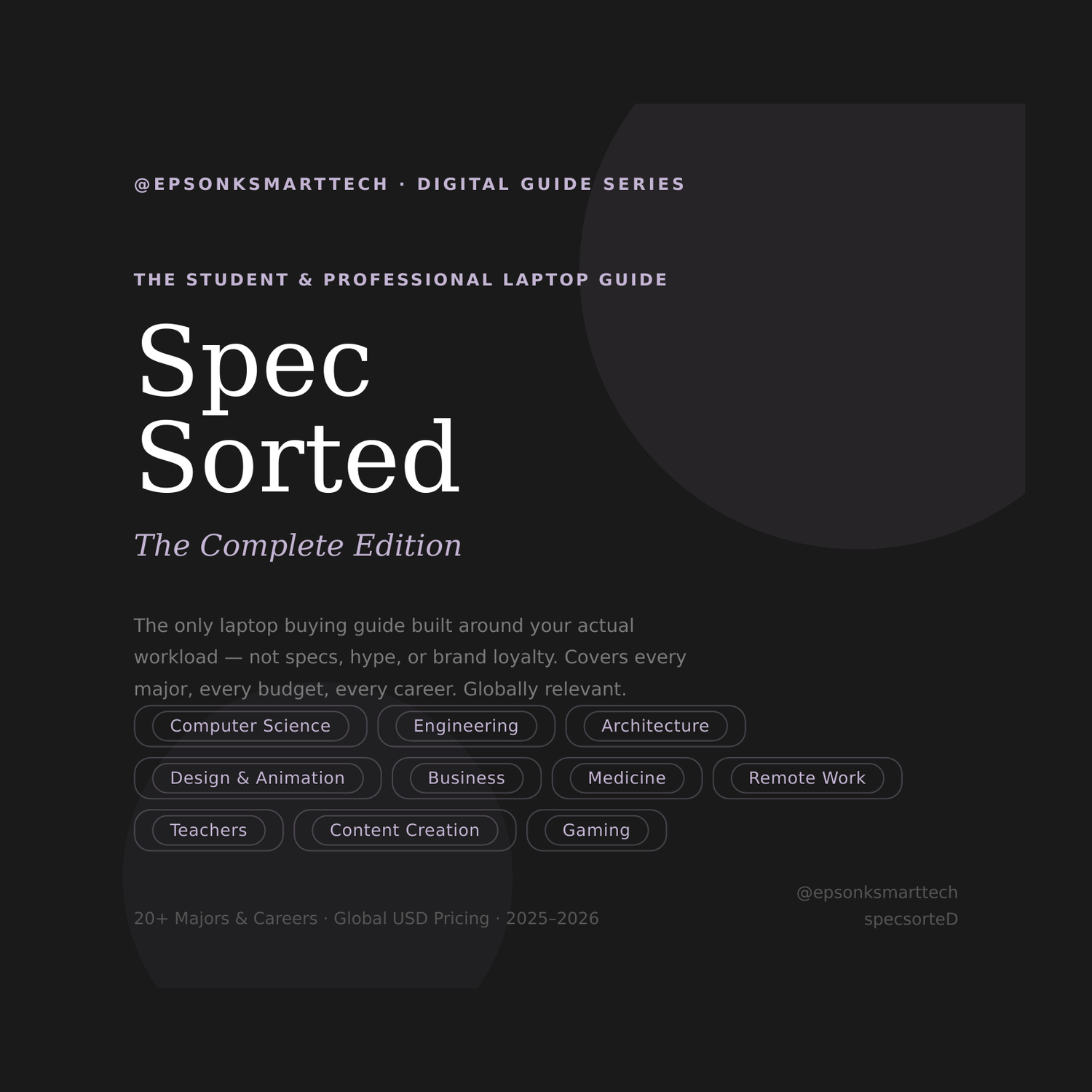 Spec Sorted Series — Buying Guide + Setup Bundle | 2025–2026