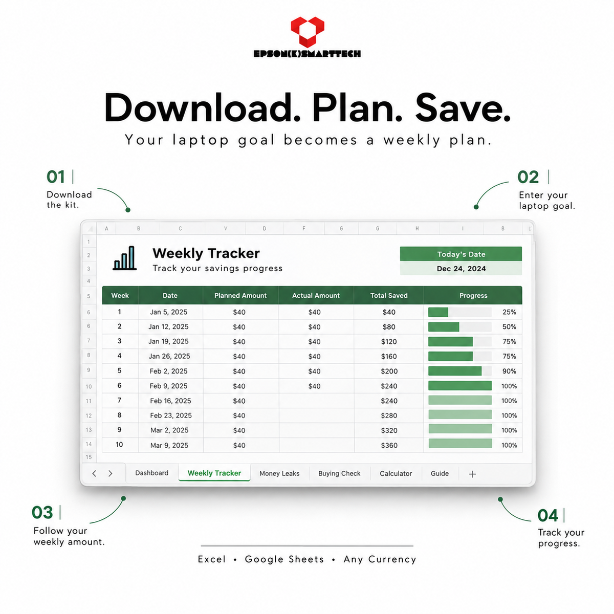 Laptop Fund Planner: Student Savings Kit