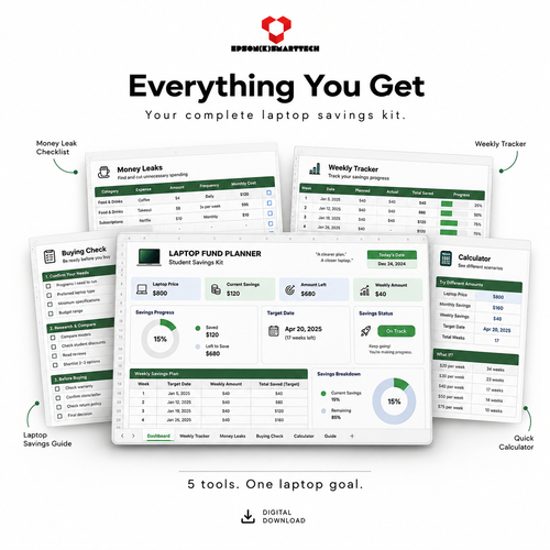 Laptop Fund Planner: Student Savings Kit