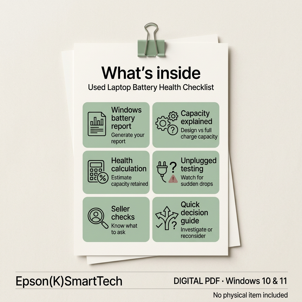 What's inside battery checklist mockup